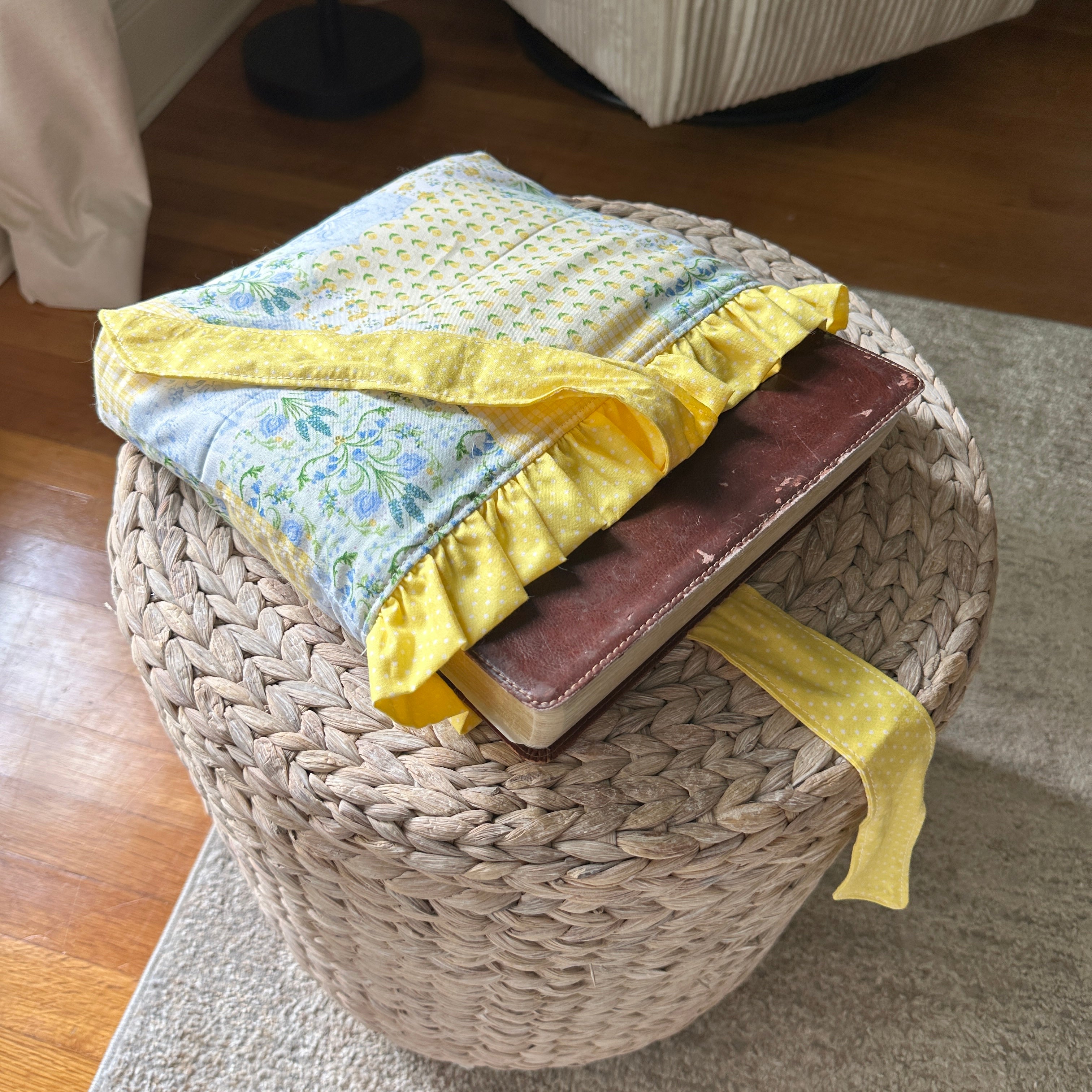 Yellow Patchwork Bible Case