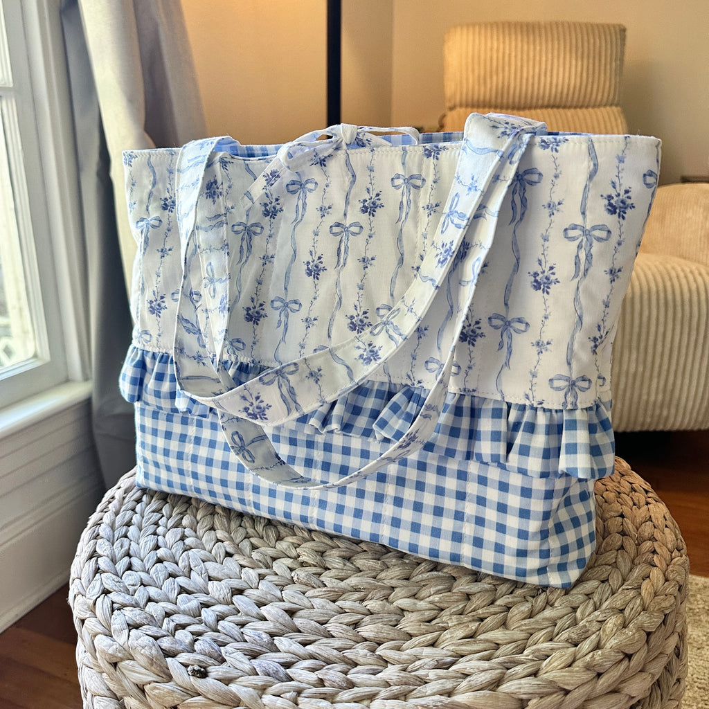 Blue Bow Tote