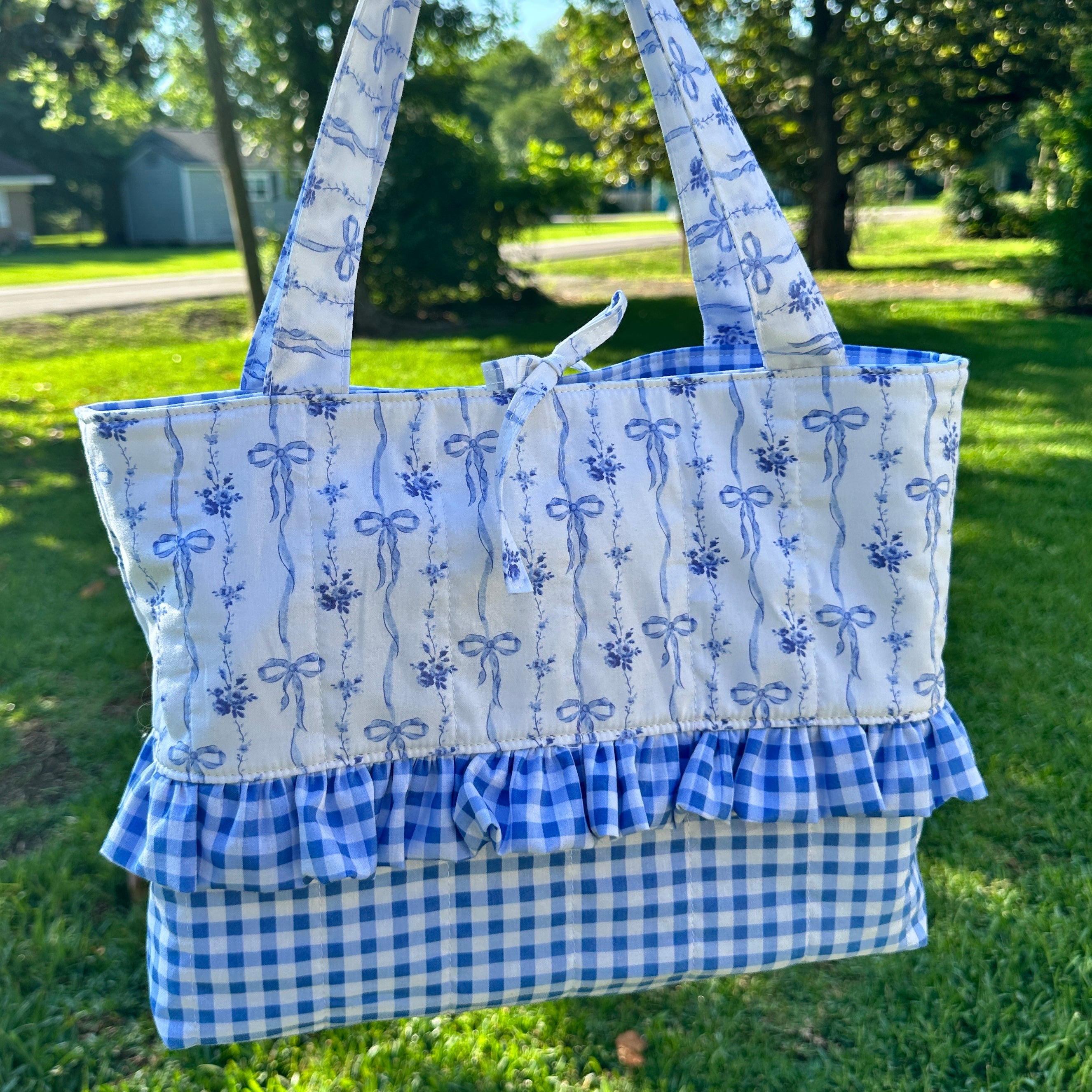 Blue Bow Tote