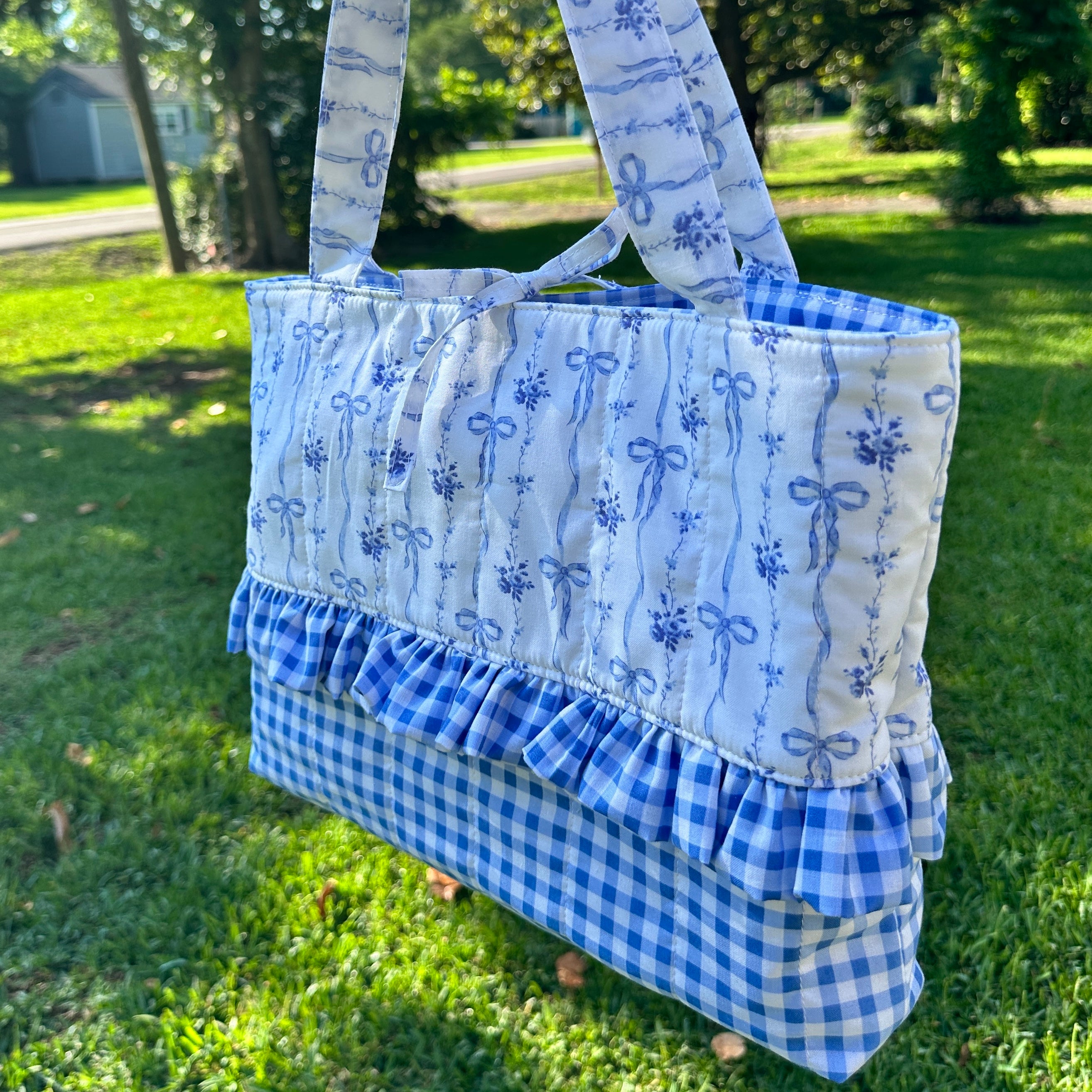 Blue Bow Tote