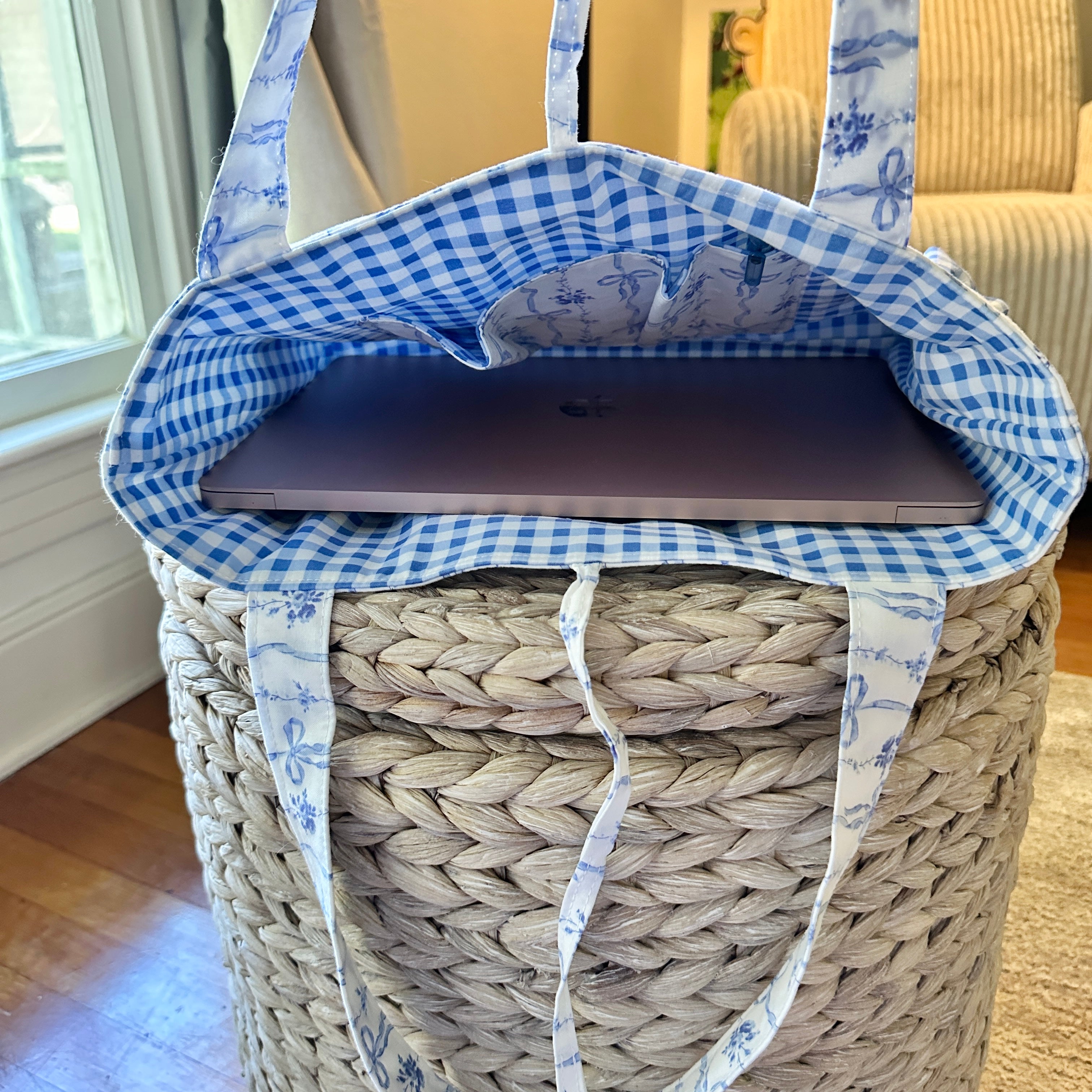 Blue Bow Tote
