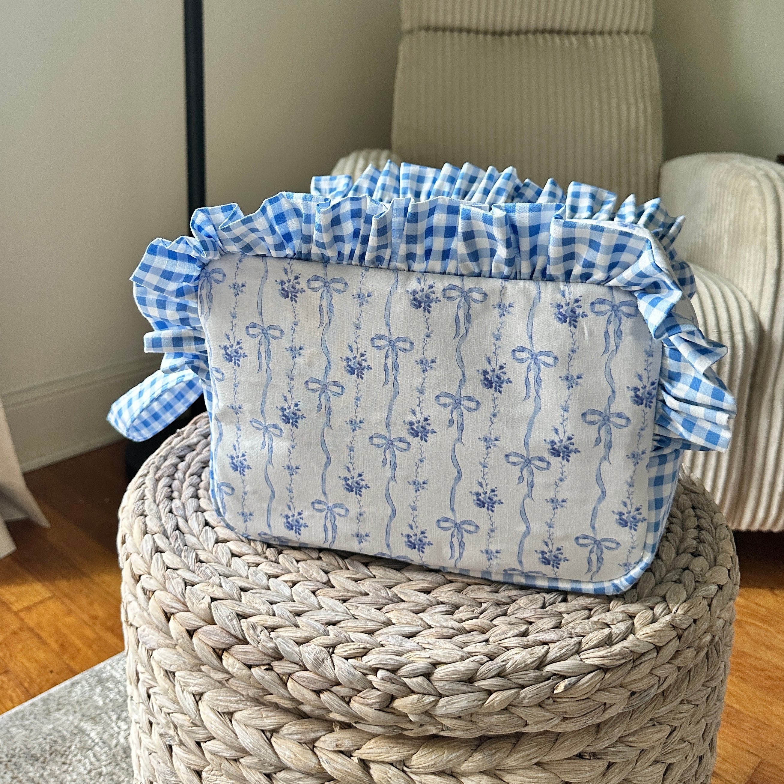 Blue Bow Diaper Bag
