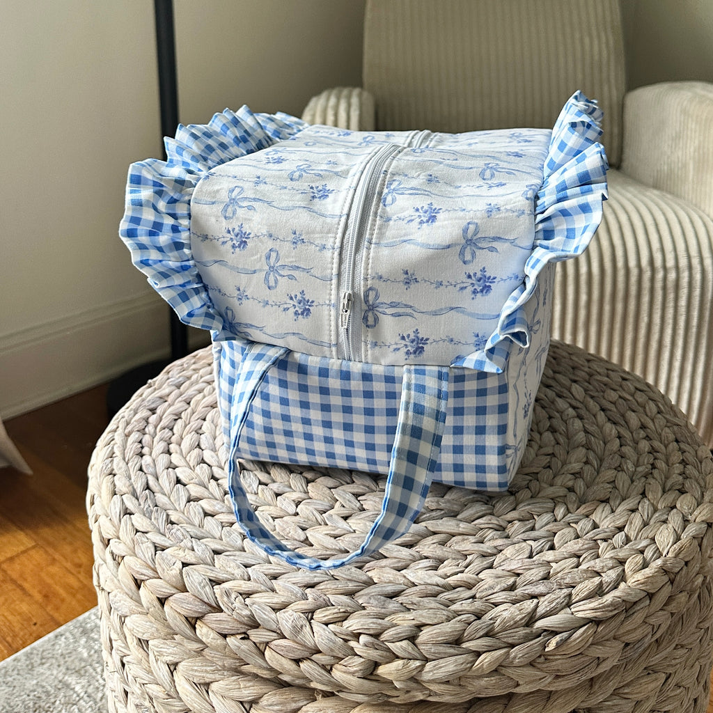 Blue Bow Diaper Bag