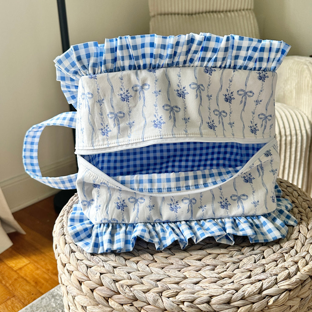 Blue Bow Diaper Bag