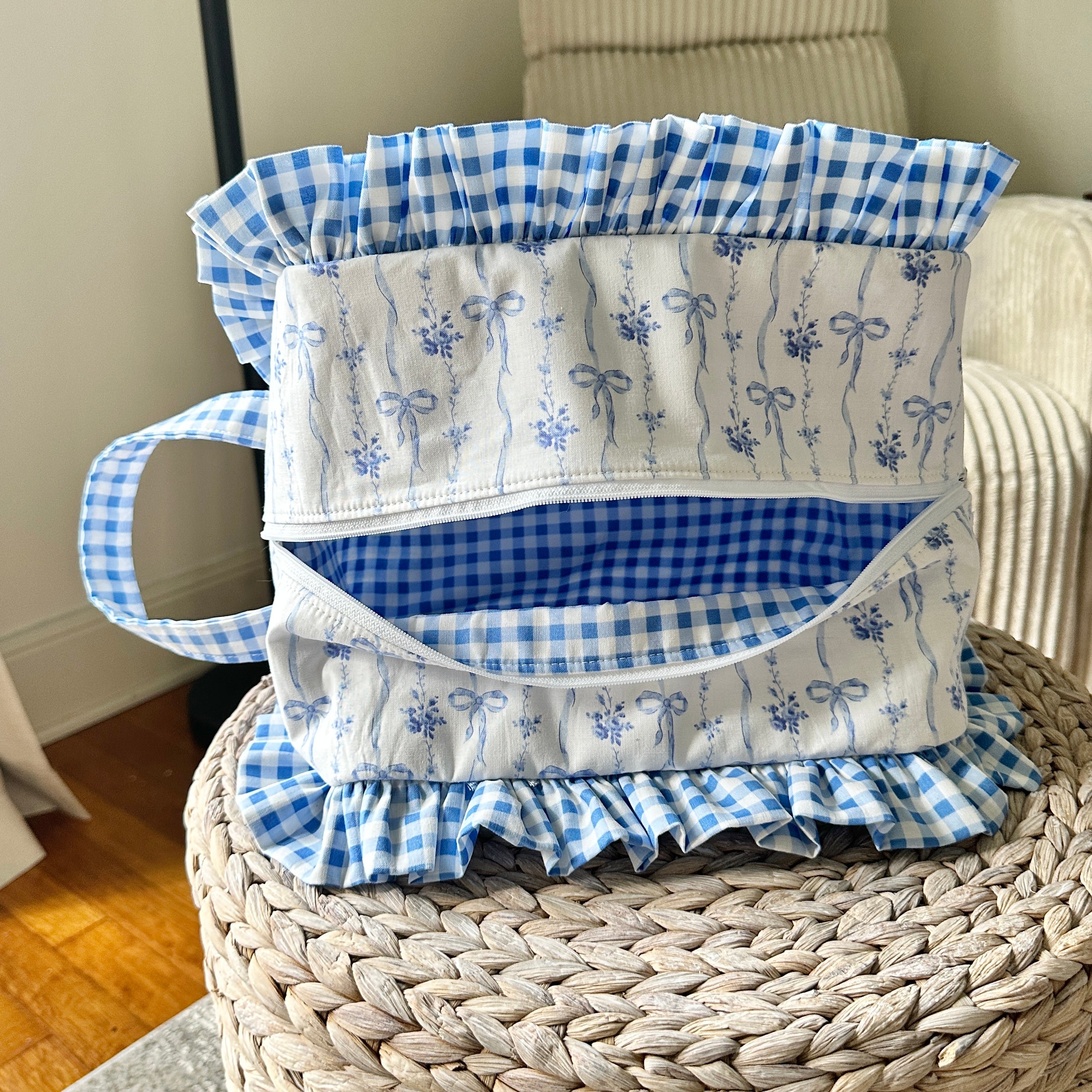 Blue Bow Diaper Bag