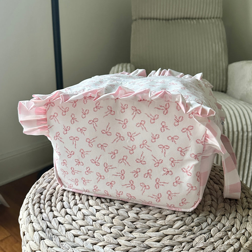 Pink Bow Diaper Bag