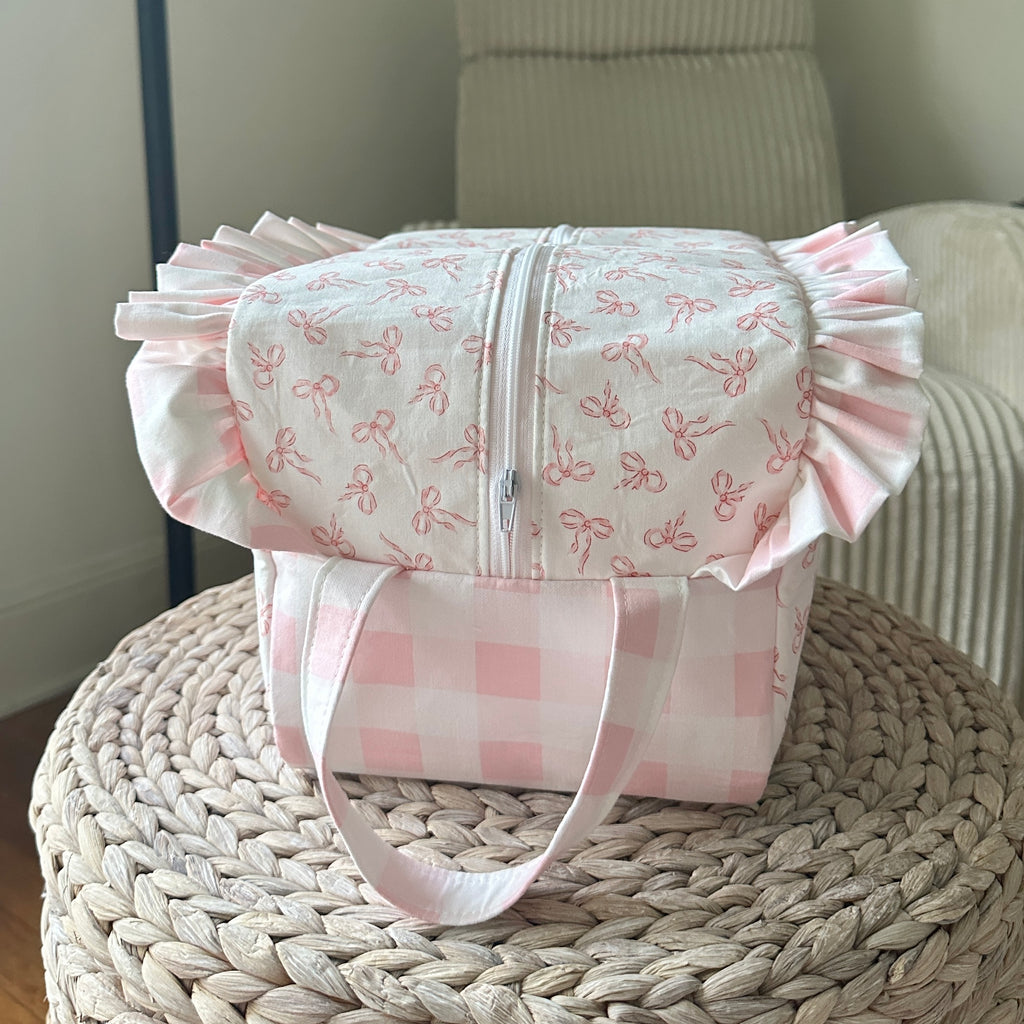 Pink Bow Diaper Bag