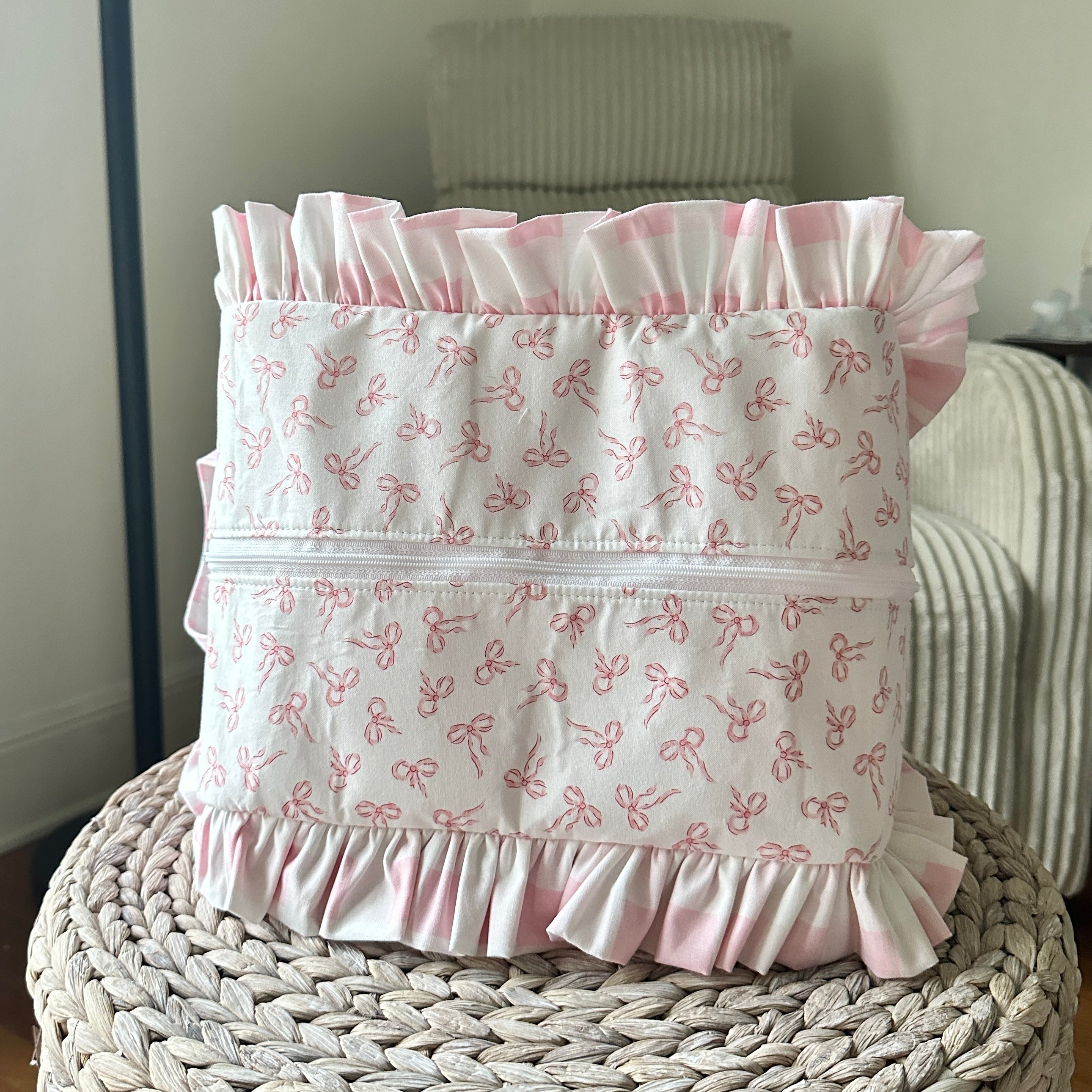 Pink Bow Diaper Bag