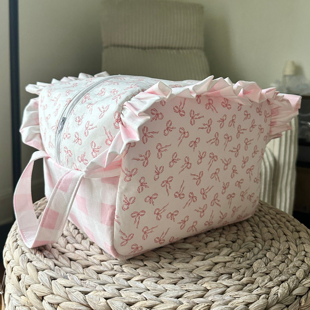 Pink Bow Diaper Bag
